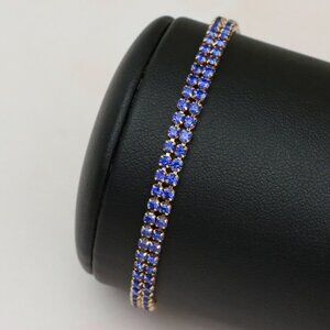Rose Gold Bracelet with Blue Stones, XPBL0684